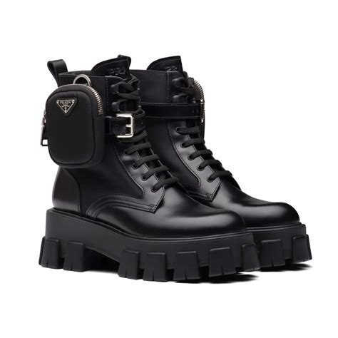 prada leather booties with buckle|nylon prada boots women.